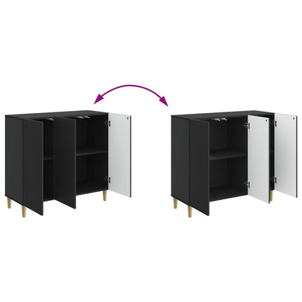Sideboard Svart 89 x 34,5 x 80 cm Konstruerat trä