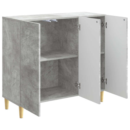 Sideboard Betonggrå 89 x 34,5 x 80 cm Konstruerat trä