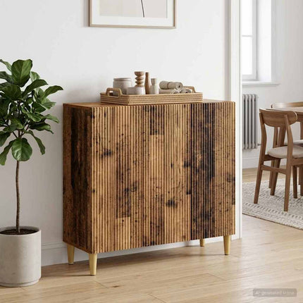 Sideboard Gammalt trä 89 x 34,5 x 80 cm Konstruerat trä