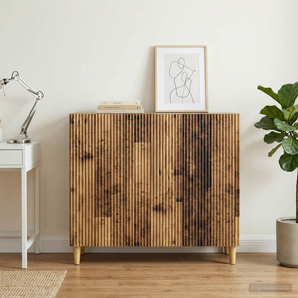 Sideboard Gammalt trä 89 x 34,5 x 80 cm Konstruerat trä