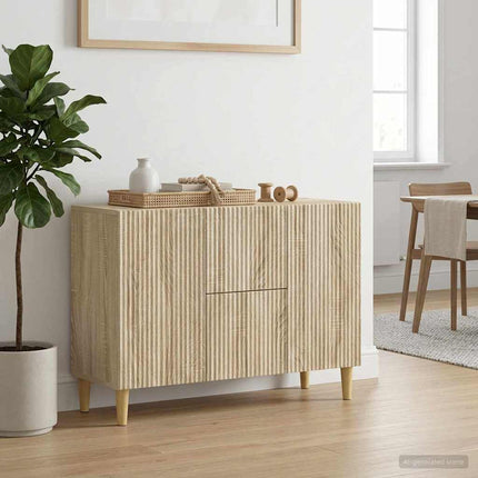 Sideboard med låda Sonoma-ek 89 x 34,5 x 60 cm Konstruerat trä