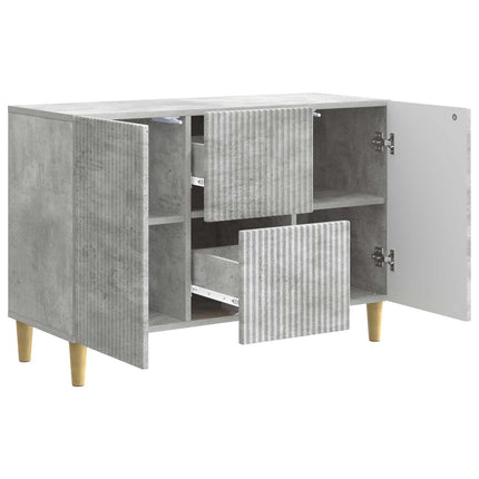 Sideboard med låda Betonggrå 89 x 34,5 x 60 cm Konstruerat trä
