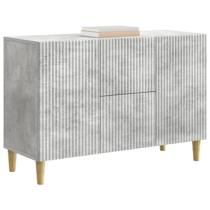 Sideboard med låda Betonggrå 89 x 34,5 x 60 cm Konstruerat trä