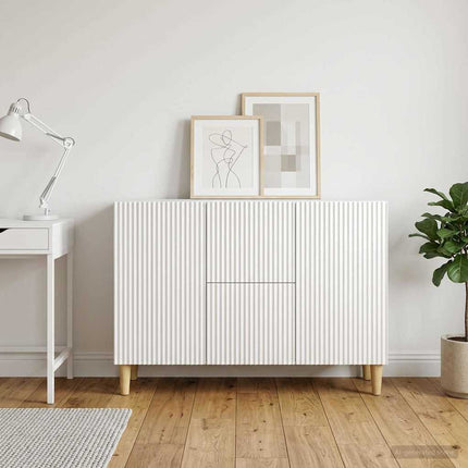 Sideboard Vit högglans 89 x 34,5 x 60 cm Konstruerat trä