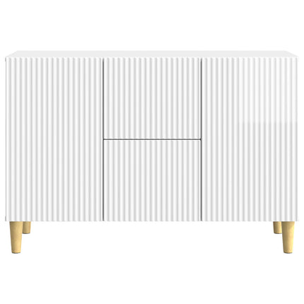 Sideboard Vit högglans 89 x 34,5 x 60 cm Konstruerat trä