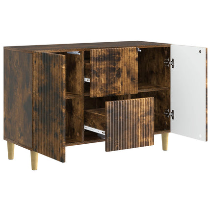 Sideboard med låda Rökt ek 89 x 34,5 x 60 cm Konstruerat trä