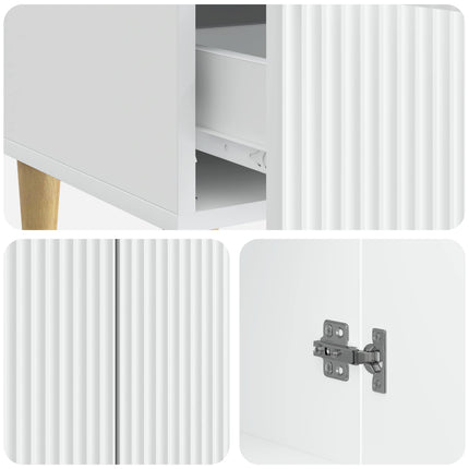 Sideboard Vit 66 x 34,5 x 95 cm Konstruerat trä