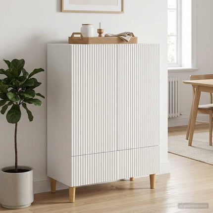 Sideboard Vit 66 x 34,5 x 95 cm Konstruerat trä