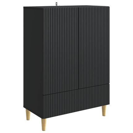 Sideboard med låda Svart 66 x 34,5 x 95 cm Konstruerat trä