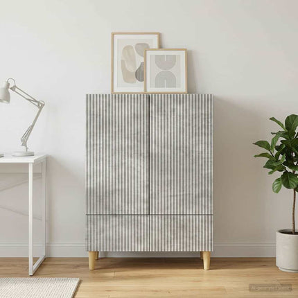 Sideboard med låda Betonggrå 66 x 34,5 x 95 cm Konstruerat trä
