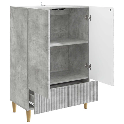 Sideboard med låda Betonggrå 66 x 34,5 x 95 cm Konstruerat trä