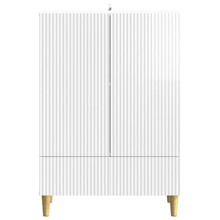 Sideboard Vit högglans 66 x 34,5 x 95 cm Konstruerat trä