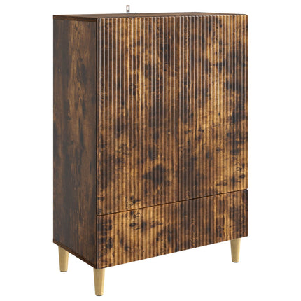 Sideboard med låda Rökt ek 66 x 34,5 x 95 cm Konstruerat trä