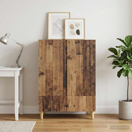 Sideboard Gammalt trä 66 x 34,5 x 95 cm Konstruerat trä