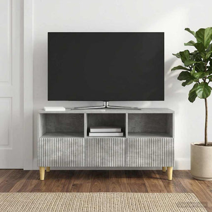 TV-skåp med låda Betonggrå 102 x 34,5 x 50 cm Konstruerat trä