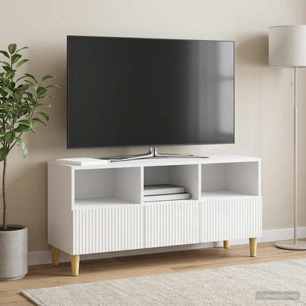 TV-skåp Vit högglans 102 x 34,5 x 50 cm Konstruerat trä