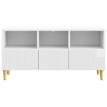 TV-skåp Vit högglans 102 x 34,5 x 50 cm Konstruerat trä
