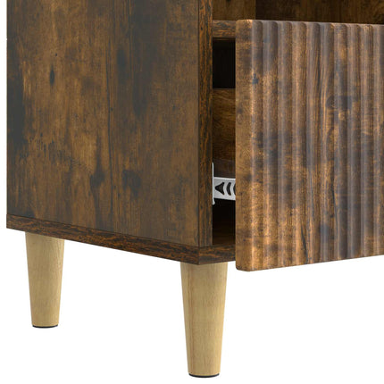 TV-skåp med låda Rökt ek 102 x 34,5 x 50 cm Konstruerat trä