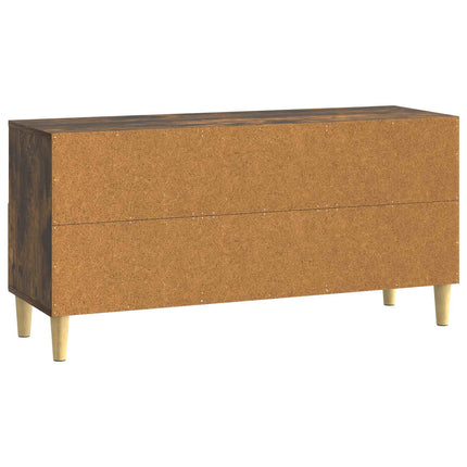 TV-skåp med låda Rökt ek 102 x 34,5 x 50 cm Konstruerat trä