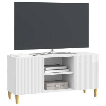 TV-skåp Vit högglans 102 x 34,5 x 50 cm Konstruerat trä