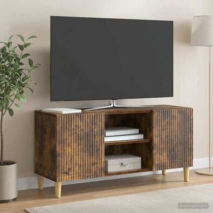TV-skåp Rökt ek 102 x 34,5 x 50 cm Konstruerat trä