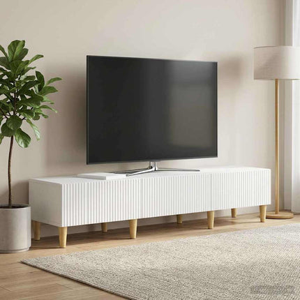 TV-skåp Vit högglans 147 x 34,5 x 30 cm Konstruerat trä