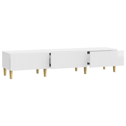 TV-skåp Vit högglans 147 x 34,5 x 30 cm Konstruerat trä