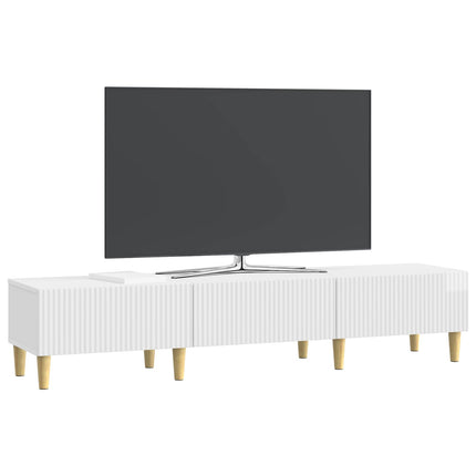 TV-skåp Vit högglans 147 x 34,5 x 30 cm Konstruerat trä