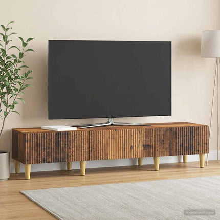 TV-skåp med låda Gammalt trä 147 x 34,5 x 30 cm Konstruerat trä