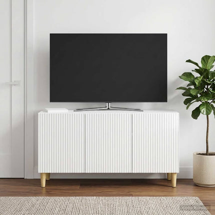 TV-skåp Vit högglans 99 x 34,5 x 50 cm Konstruerat trä
