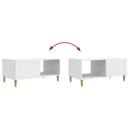 Kaffeebord Vit 90 x 50 x 40 cm Konstruerat trä