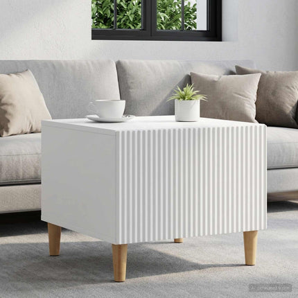 Kaffeebord med låda Vit 49 x 50 x 40 cm Konstruerat trä