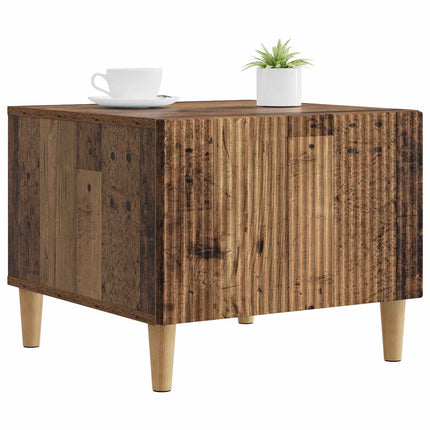 Kaffeebord med låda Gammalt trä 49 x 50 x 40 cm Konstruerat trä