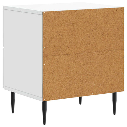 Nattduksbord 2 pcs Vit 43 x 34,5 x 47,5 cm Konstruerat trä