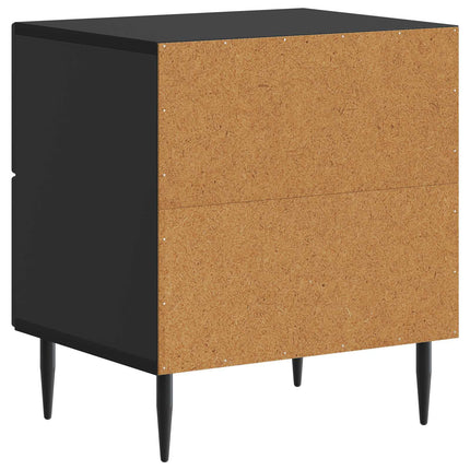 Nattduksbord 2 pcs Svart 43 x 34,5 x 47,5 cm Konstruerat trä