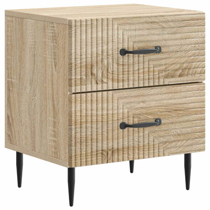 Nattduksbord med låda 2 pcs Sonoma-ek 43 x 34,5 x 47,5 cm