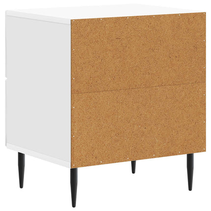 Nattduksbord med låda 2 pcs Vit högglans 43 x 34,5 x 47,5 cm