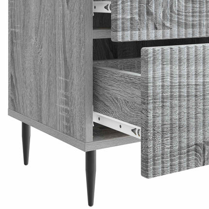 Nattduksbord Grå sonoma-ek 43 x 34,5 x 47,5 cm Konstruerat trä