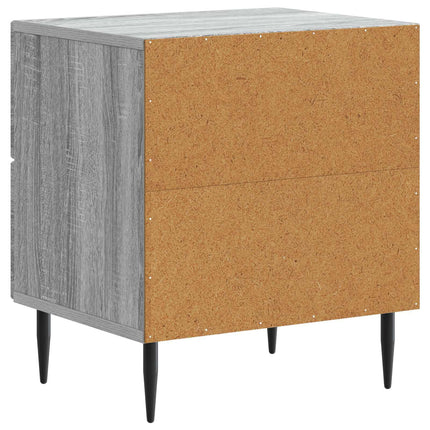 Nattduksbord med låda 2 pcs Grå sonoma-ek 43 x 34,5 x 47,5 cm