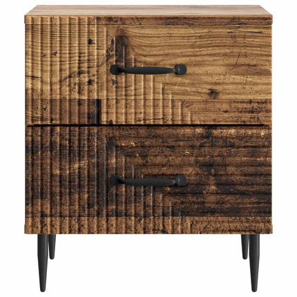 Nattduksbord 2 st Gammalt trä 43 x 34,5 x 47,5 cm