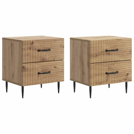 Nattduksbord med låda 2 pcs Artisan-ek 43 x 34,5 x 47,5 cm