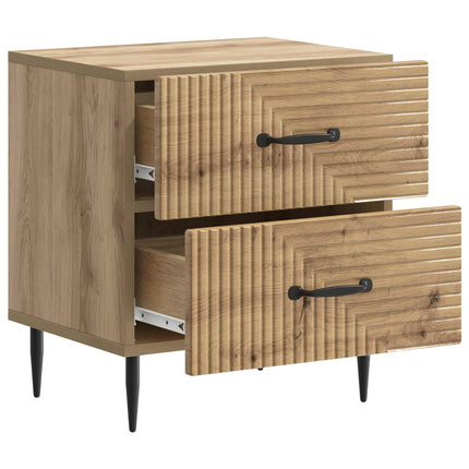 Nattduksbord med låda 2 pcs Artisan-ek 43 x 34,5 x 47,5 cm