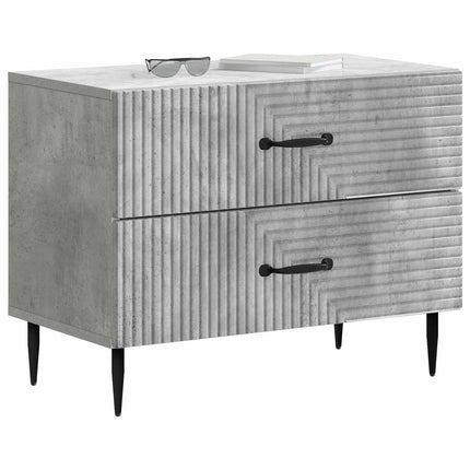 Nattduksbord Betonggrå 62 x 34,5 x 47,5 cm Konstruerat trä