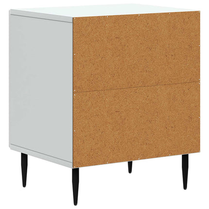 Nattduksbord 2 pcs Vit 43 x 34,5 x 50 cm Konstruerat trä