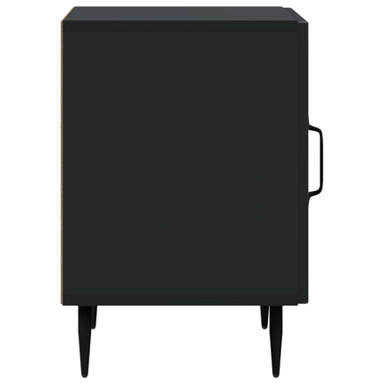Nattduksbord 2 pcs Svart 43 x 34,5 x 50 cm Konstruerat trä