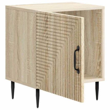 Nattduksbord 2 pcs Sonoma-ek 43 x 34,5 x 50 cm Konstruerat trä
