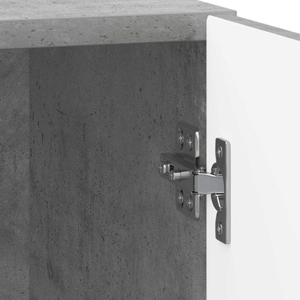 Nattduksbord 2 pcs Betonggrå 43 x 34,5 x 50 cm Konstruerat trä