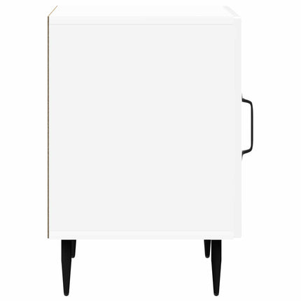 Nattduksbord 2 pcs Vit högglans 43 x 34,5 x 50 cm
