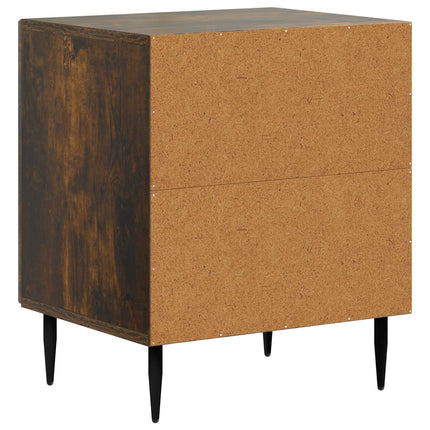 Nattduksbord 2 pcs Rökt ek 43 x 34,5 x 50 cm Konstruerat trä