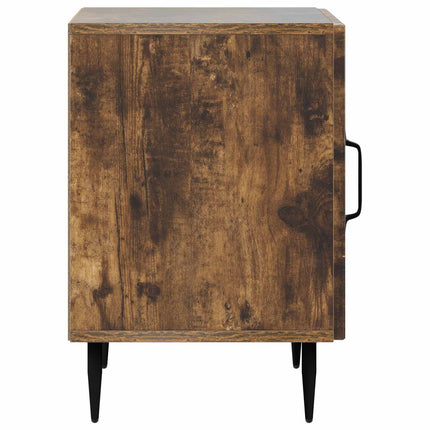 Nattduksbord 2 pcs Rökt ek 43 x 34,5 x 50 cm Konstruerat trä